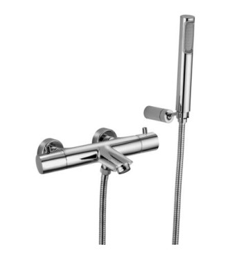 PAFFONI LIQ023 LIGHT EXTERNAL THERMOSTATIC BATH/SHOWER MIXER WITH CHROME HAND SHOWER - LG-55C