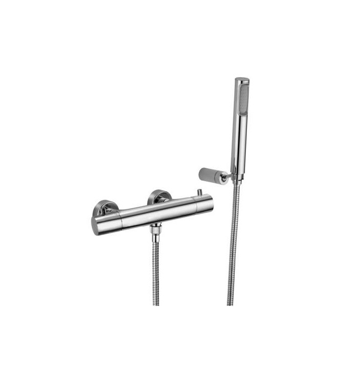 PAFFONI LIQ168D LIGHT EXTERNAL THERMOSTATIC SHOWER WITH CHROME HAND SHOWER - LIQ168DCR