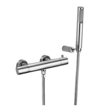 PAFFONI LIQ168D LIGHT EXTERNAL THERMOSTATIC SHOWER WITH CHROME HAND SHOWER - LIQ168DCR