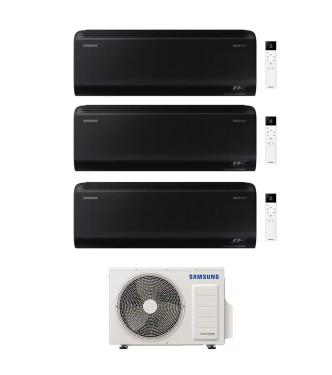SAMSUNG WINDFREE BLACK 9000+9000+12000 BTU TRIAL SPLIT INVERTER WI-FI A++/A+ AJ080TXJ4KG/EU AIR CONDITIONER  