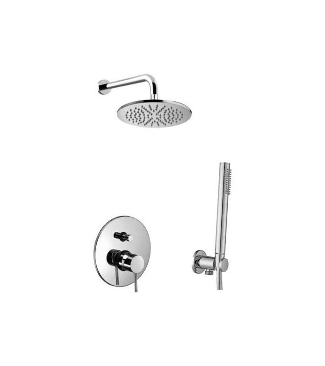 PAFFONI KITLIG015 LIGHT COMPLETE CHROME SHOWER KIT - KITLIG015CR