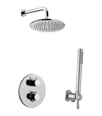 PAFFONI LIGHT COMPLETE CHROME SHOWER KIT - KITLIQ018CR