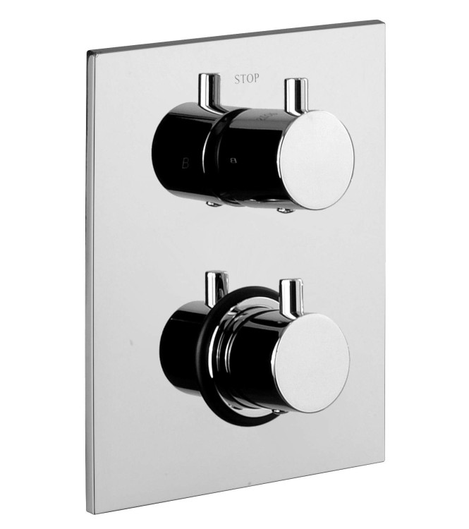 PAFFONI LIQ518 LIGHT THERMOSTATIC BUILT-IN SHOWER WITH CHROME DIVERTER - LIQ518CR