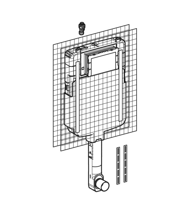 GEBERIT SIGMA 8 BUILT-IN TOILET FLUSH CASSETTE - 109.790.00.1