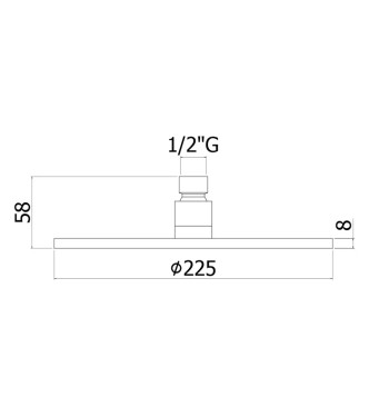 SOFFIONE TONDO ISPEZIONABILE 22,5 CM IN METALLO CROMATO -  MASTER DI PAFFONI - ZSOF074CR