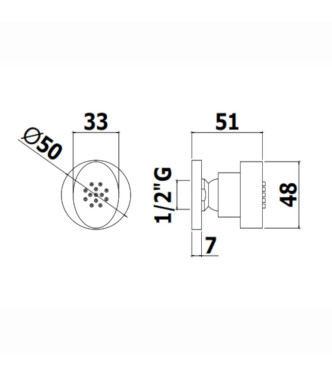 SOFFIONE ELLITTICO PER GETTI LATERALI 4,8 X 3,3 CM IN METALLO CROMATO -  PAFFONI - ZSOF073CR