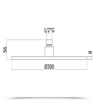 SOFFIONE TONDO ISPEZIONABILE 30 CM IN METALLO CROMATO -  MASTER KING DI PAFFONI - ZSOF079CR