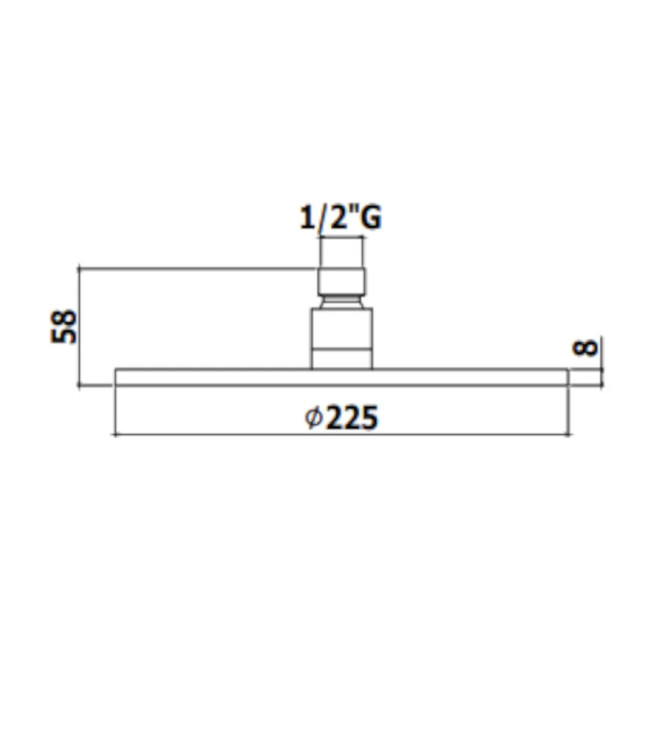 SOFFIONE TONDO ISPEZIONABILE 22,5 CM IN METALLO NERO OPACO -  MASTER DI PAFFONI - ZSOF074NO