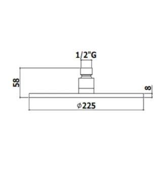 SOFFIONE TONDO ISPEZIONABILE 22,5 CM IN METALLO NERO OPACO -  MASTER DI PAFFONI - ZSOF074NO