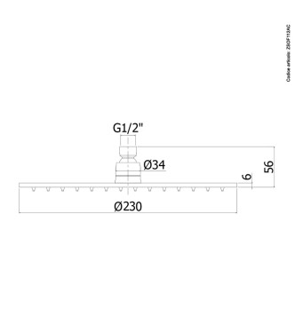 SOFFIONE STEEL PAFFONI IN ACCIAIO INOX DIAMETRO 230 MM ZSOF112AC - ZSOF112AC