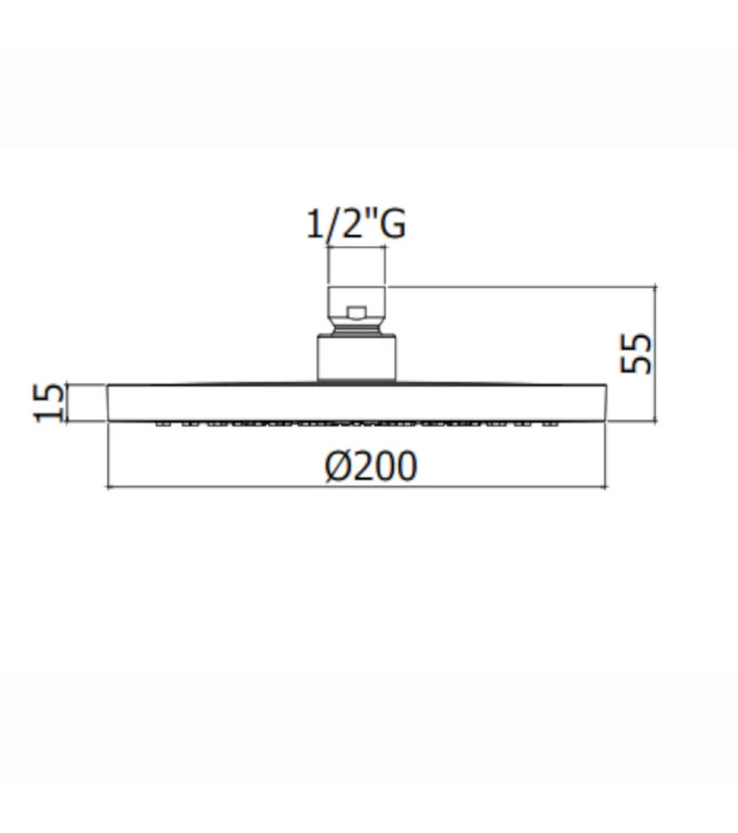 20 CM ROUND ANTI-LIME SCALE SHOWER HEAD IN CHROME-PLATED ABS -  PANDA BY PAFFONI - ZSOF115CR