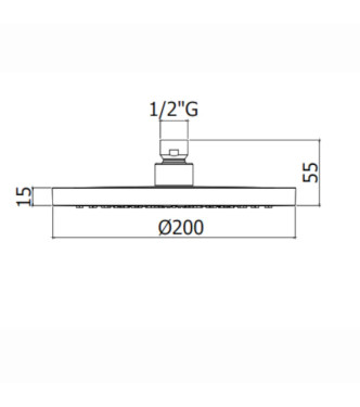 SOFFIONE TONDO ANTICALCARE 20 CM IN ABS CROMATO-  PANDA DI PAFFONI - ZSOF115CR