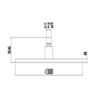 SOFFIONE TONDO ISPEZIONABILE 30 CM IN METALLO BIANCO OPACO -  MASTER KING DI PAFFONI - ZSOF079BO