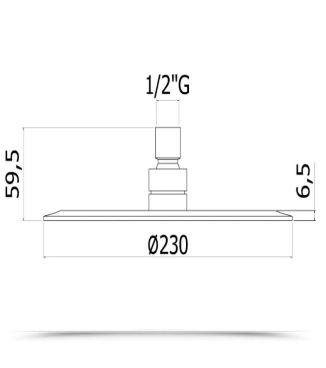 23 CM ROUND ANTI-LIME SCALE SHOWER HEAD IN CHROME-PLATED METAL -  BAHAMAS BY PAFFONI - ZSOF093CR