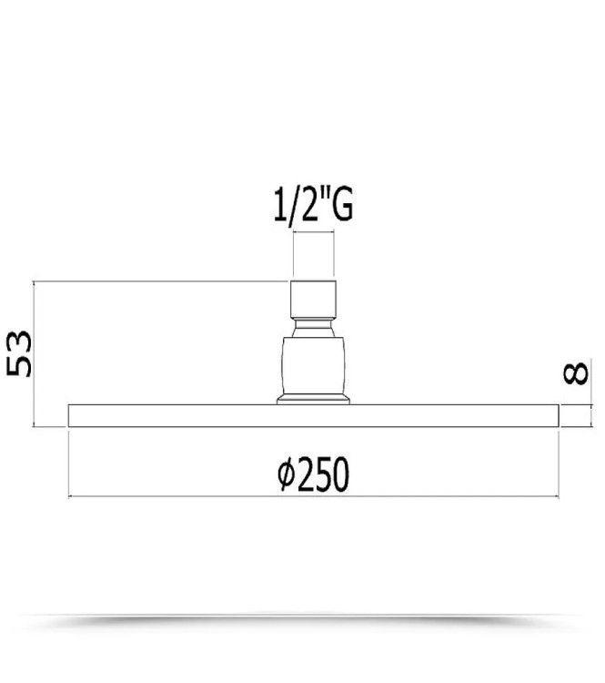 25 CM ROUND INSPECTABLE SHOWER HEAD IN CHROME-PLATED METAL - MASTER SPECIAL BY PAFFONI - ZSOF101CR