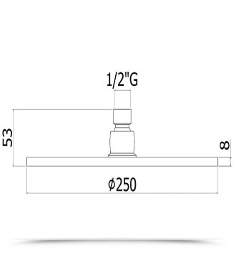 25 CM ROUND INSPECTABLE SHOWER HEAD IN CHROME-PLATED METAL - MASTER SPECIAL BY PAFFONI - ZSOF101CR