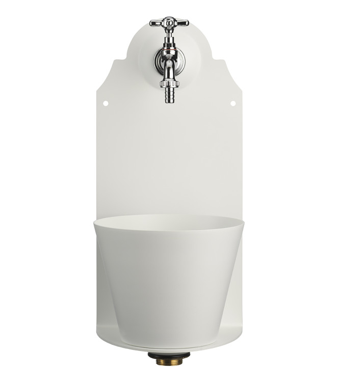 WHITE WALL-MOUNTED DRINKING FOUNTAIN - BELFER 42/PR.3