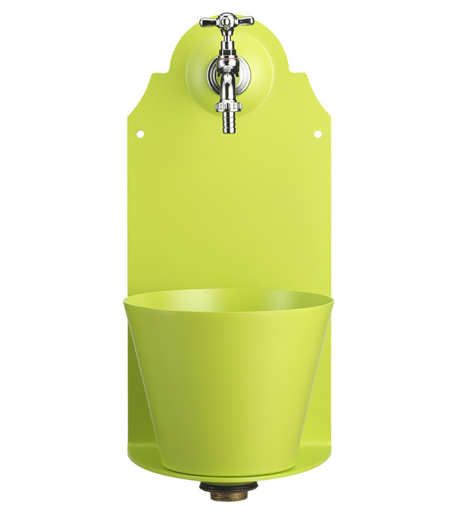 ACID GREEN WALL-MOUNTED DRINKING FOUNTAIN - BELFER 42/PR.8