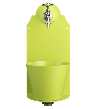 ACID GREEN WALL-MOUNTED DRINKING FOUNTAIN - BELFER 42/PR.8