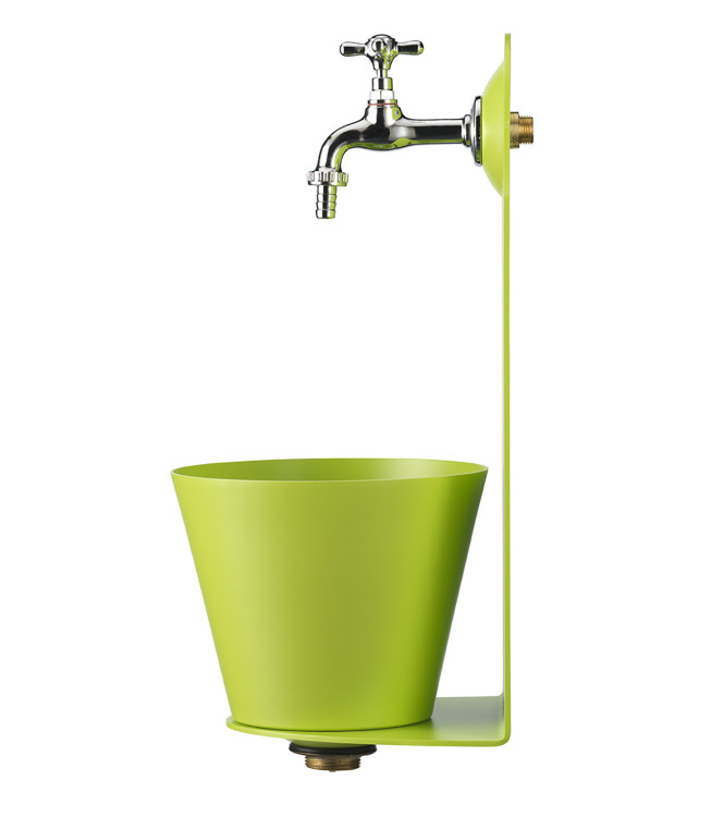 ACID GREEN WALL-MOUNTED DRINKING FOUNTAIN - BELFER 42/PR.8