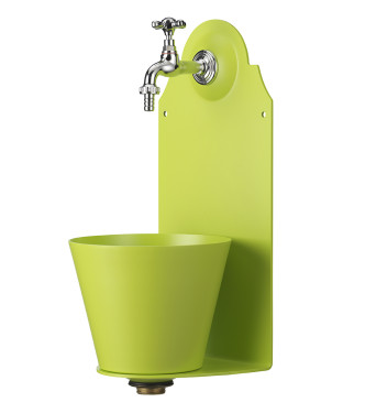 ACID GREEN WALL-MOUNTED DRINKING FOUNTAIN - BELFER 42/PR.8