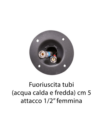 DOCCIA FERRO CON MISCELATORE RUGGINE - BELFER 42/D4.2