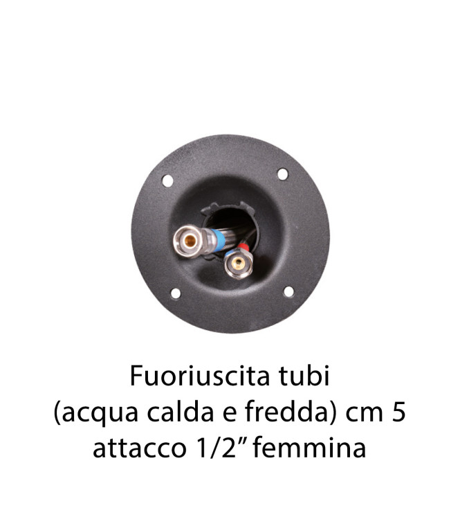 DOCCIA FERRO CON MISCELATORE BIANCO - BELFER 42/D4.3