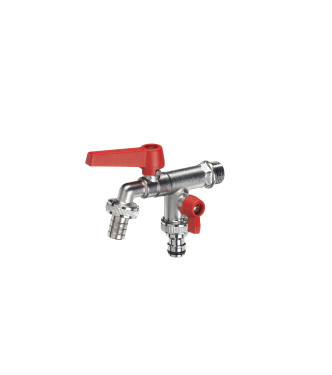 RUBINETTO DOPPIO CON LEVE ROSSO - BELFER RUB/027.11