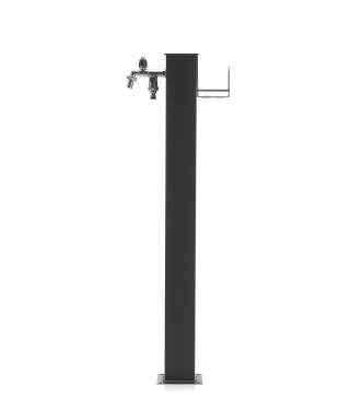 FONTANA ALLUMINIO DOPPIO RUBINETTO + PG ANTRACITE - BELFER 42/QRR.5
