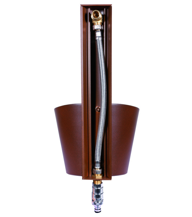 RUST-COLORED WALL-MOUNTED FOUNTAIN - BELFER 42/PRS.2