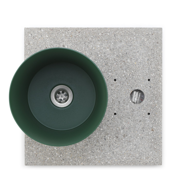 GRANIGLIA BASE WITH GREEN TRAY - BELFER 42/BSE/3.1