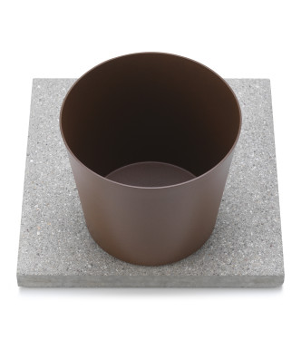 GRANIGLIA BASE WITH RUST-COLORED TRAY - BELFER 42/BSE/3.2