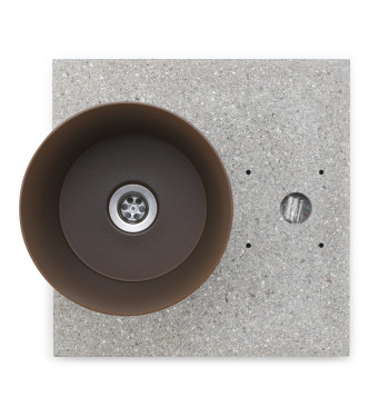 GRANIGLIA BASE WITH RUST-COLORED TRAY - BELFER 42/BSE/3.2