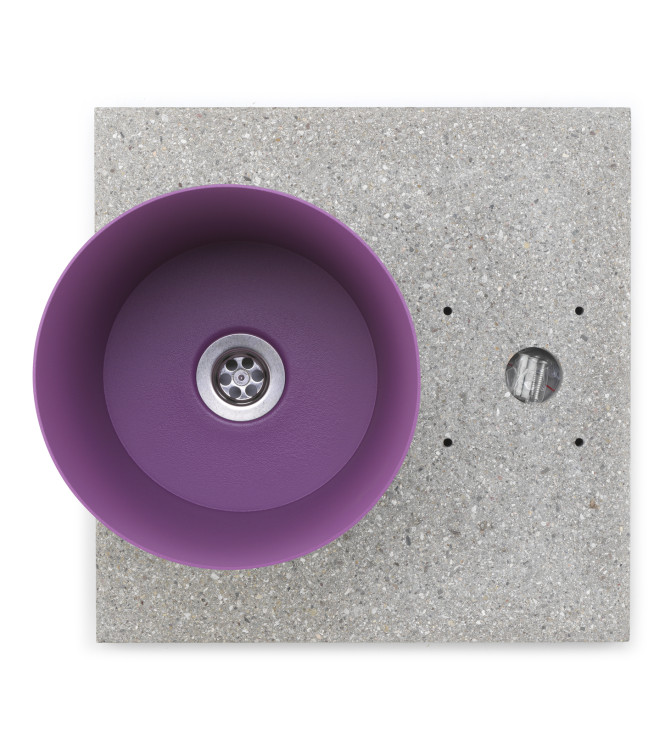 BASE IN GRANIGLIA CON VASCHETTA VIOLA - BELFER 42/BSE/3.7