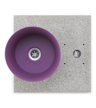 BASE IN GRANIGLIA CON VASCHETTA VIOLA - BELFER 42/BSE/3.7