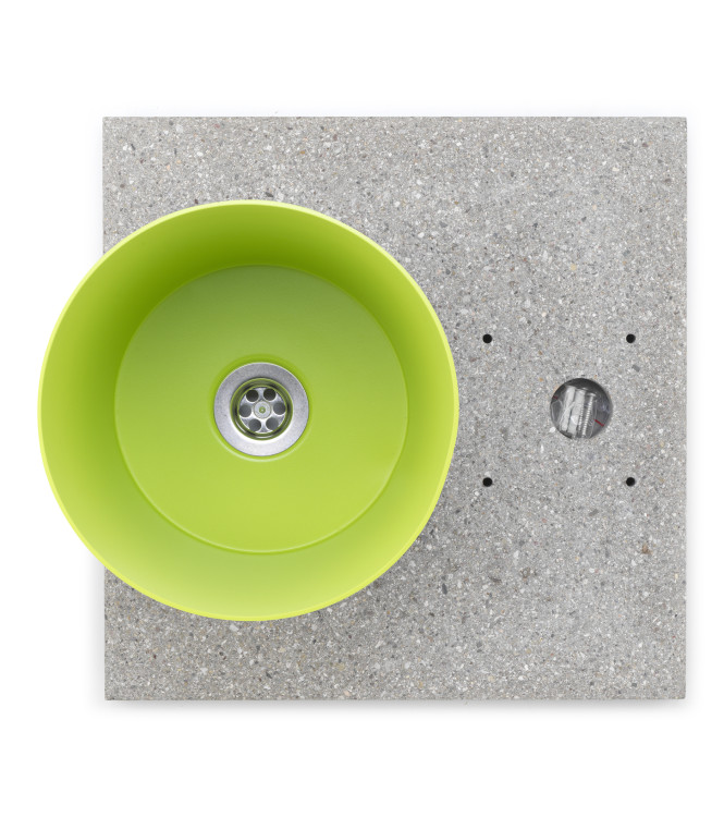 BASE IN GRANIGLIA CON VASCHETTA VERDE ACIDO - BELFER 42/BSE/3.8