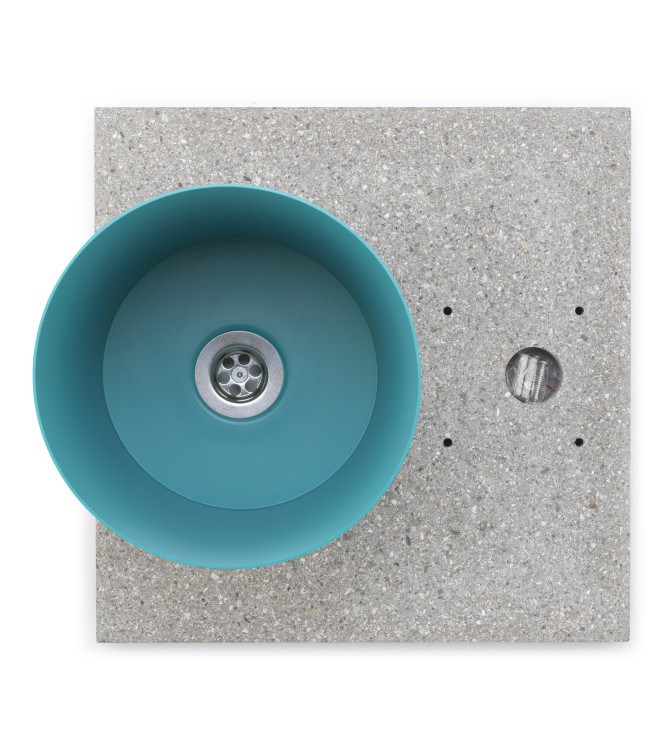 BASE IN GRANIGLIA CON VASCHETTA TURCHESE - BELFER 42/BSE/3.10