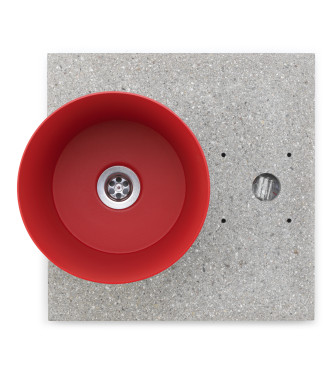 BASE IN GRANIGLIA CON VASCHETTA ROSSO - BELFER 42/BSE/3.11