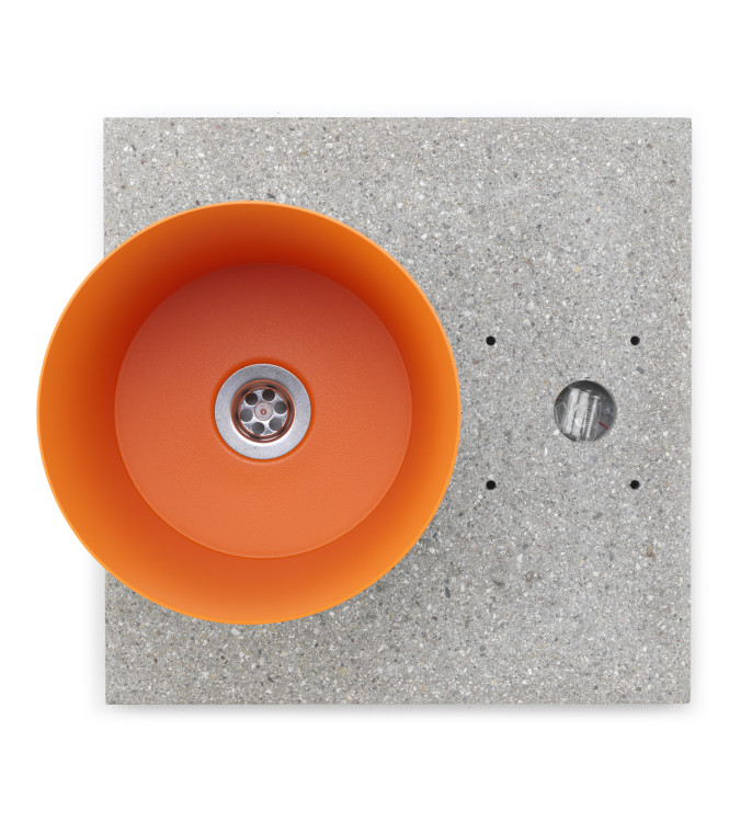 BASE IN GRANIGLIA CON VASCHETTA ARANCIONE - BELFER 42/BSE/3.15