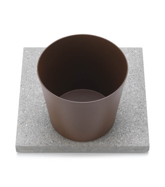 GRANIGLIA BASE WITH RUST-COLORED BOWL - BELFER 42/BSE/4.2