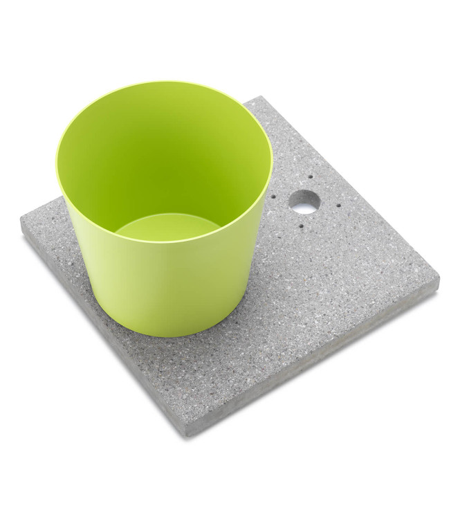 BASE IN GRANIGLIA CON VASCHETTA VERDE ACIDO - BELFER 42/BSE/4.8