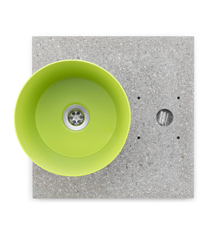 BASE IN GRANIGLIA CON VASCHETTA VERDE ACIDO - BELFER 42/BSE/4.8