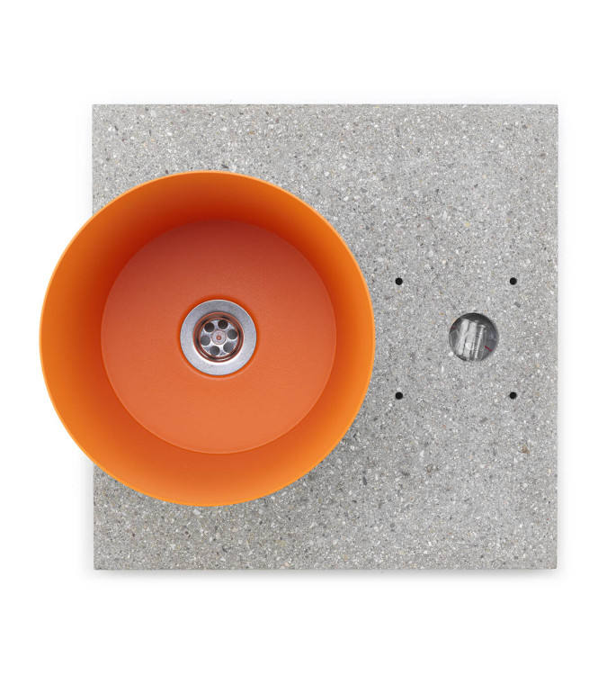 GRANIGLIA BASE WITH ORANGE TRAY - BELFER 42/BSE/4.15