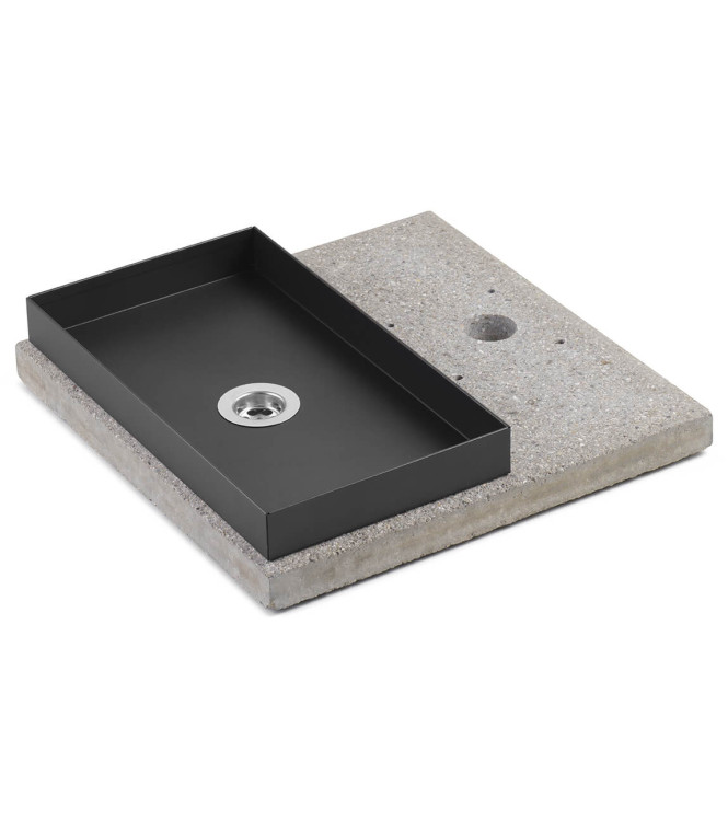 GRANULATED BASE WITH ANTHRACITE TRAY - BELFER 42/BSE/5.5
