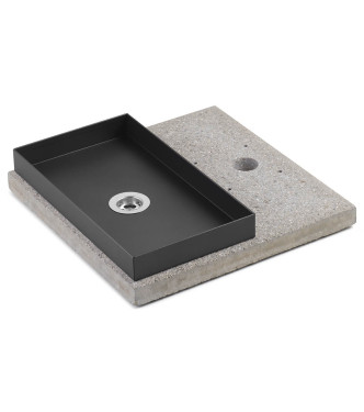 GRANULATED BASE WITH ANTHRACITE TRAY - BELFER 42/BSE/6.5