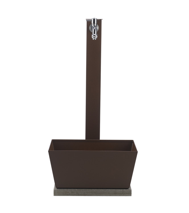 FONTANA WITH RECTANGULAR RUST-COLORED TRAY - BELFER 42/QVR.2