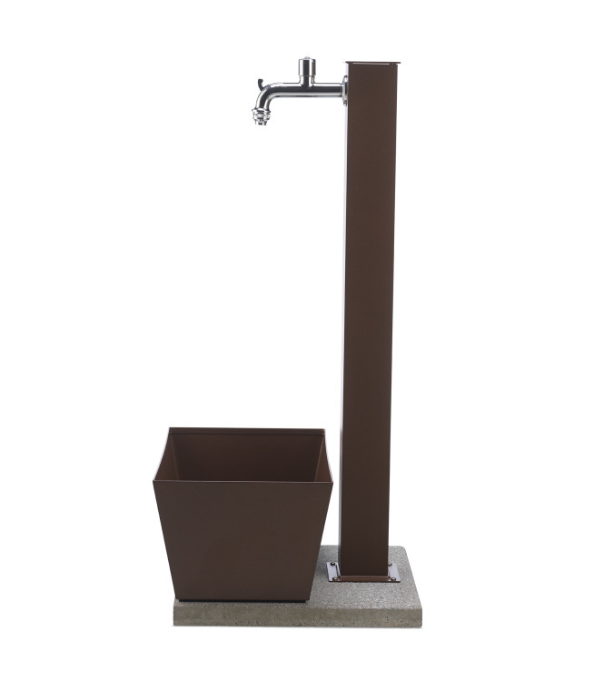 FONTANA CON VASCHETTA RETTANGOLARE RUGGINE - BELFER 42/QVR.2