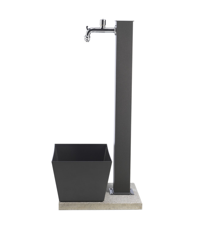 WATER FONT WITH RECTANGULAR ANTHRACITE BASIN - BELFER 42/QVR.5