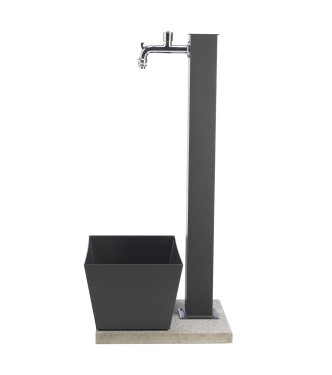 WATER FONT WITH RECTANGULAR ANTHRACITE BASIN - BELFER 42/QVR.5