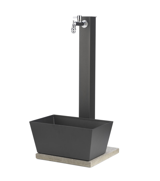 FONTANA CON VASCHETTA RETTANGOLARE ANTRACITE - BELFER 42/QVR.5
